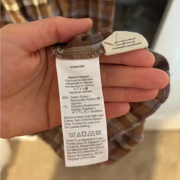 Madewell Autumn Checkered Midi Dress Size S - Picture 5 of 9